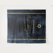 Bar Mitzvah Waterverf Achtergronden | Abstract bla Wandkleed (Voorkant (horizontaal))