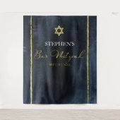 Bar Mitzvah Waterverf Achtergronden | Abstract bla Wandkleed (Voorkant)
