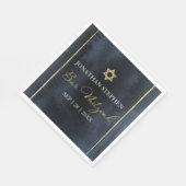 Bar Mitzvah Waterverf servetten | Abstract blauw (Hoek)