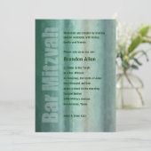 Bar Mitzvah Waterverf Stripes Kaart (Staand voorkant)