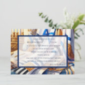 Bar Mitzvah Waterverf Tallit 3 Kaart (Staand voorkant)