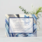 Bar Mitzvah Waterverf Tallit Kaart (Staand voorkant)