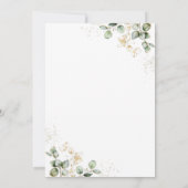 Bar Mitzvah Waterverf uitnodiging | Eucalyptus (Achterkant)