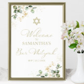 Bar Mitzvah Welkomstborden | Vergulde eucalyptus Poster