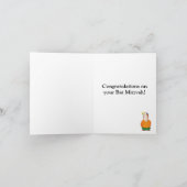 Bar Mitzvah wenskaart - Joods Jongenspersonage Kaart (Binnen)