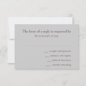 Bar Mitzvah Wine en Silver Stripe RSVP Kaartje (Achterkant)