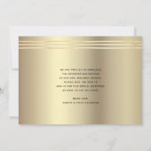 Bar Mitzvah Zwart Goud Folie Script Tallit Modern Save The Date (Achterkant)