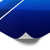 Bar Mitzvahs moderne blauwe geometrische Poster (Hoek)