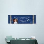 Bar MitzvahSilver Blue Welcome Mazel Tov Large Spandoek (Beurs)