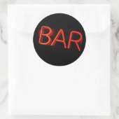 Bar Neon Teken Ronde Stickers (Tas)