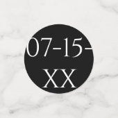 Bar of Bat Mitzvah Confetti Elegant Goud en Zwart (Kleine voorkant)