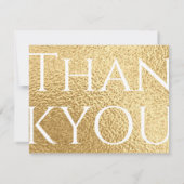 Bar of Bat Mitzvah Dank u Elegant Gold Tallit Bedankkaart (Achterkant)