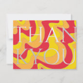 Bar of Bat Mitzvah Dank u elegante golven Bedankkaart (Achterkant)