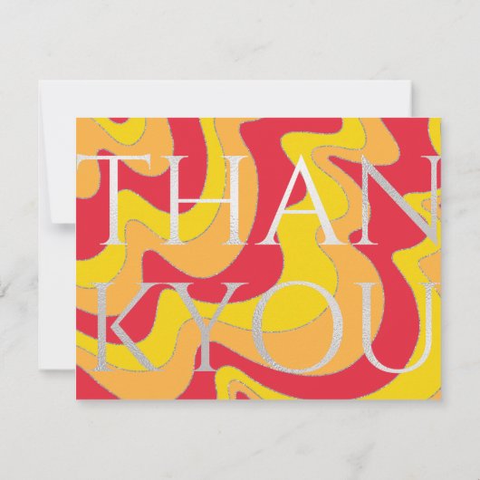 Bar of Bat Mitzvah Dank u elegante golven Bedankkaart (Achterkant)