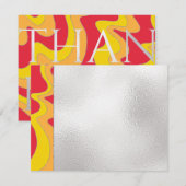 Bar of Bat Mitzvah Dank u elegante golven Bedankkaart (Voorkant / Achterkant)