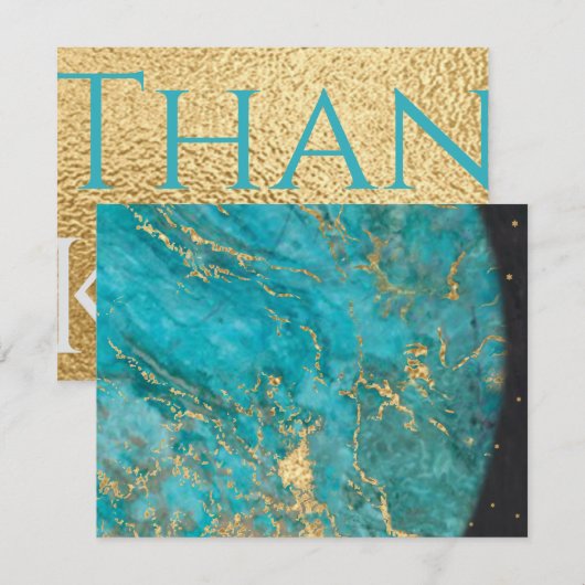 Bar of Bat Mitzvah Dank u uit deze wereld 2 Bedankkaart (Voorkant / Achterkant)