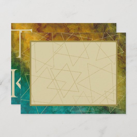 Bar of Bat Mitzvah Dank u uit deze wereld 3 Bedankkaart (Voorkant / Achterkant)