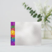 Bar of bat Mitzvah Dank u wel legant geïnkte Flora Bedankkaart (Staand voorkant)