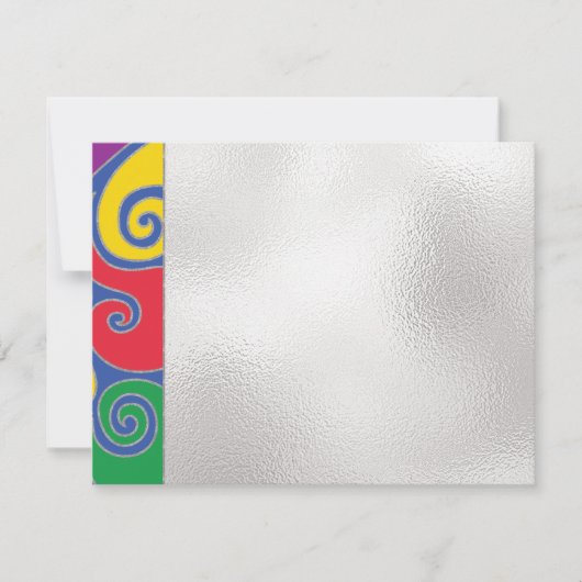 Bar of Bat Mitzvah Dank u wel legante wervelingen Bedankkaart (Voorkant)