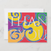 Bar of Bat Mitzvah Dank u wel legante wervelingen Bedankkaart (Achterkant)