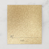 Bar of Bat Mitzvah Elegant Goud en Zwart Plaatskaartje (Buitenkant ongevouwen)