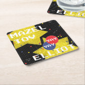 Bar of Bat Mitzvah GAME ON Kartonnen Onderzetters (Schuin)