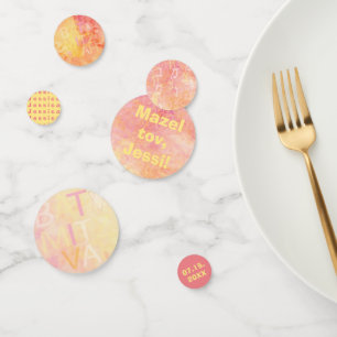 Bar of Bat Mitzvah Gewoon Subtiel Confetti