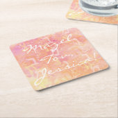 Bar of Bat Mitzvah Gewoon Subtiel Kartonnen Onderzetters (Schuin)