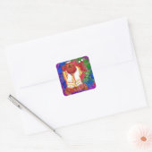 Bar of Bat Mitzvah Hippie Beer Stickers Square (Envelop)