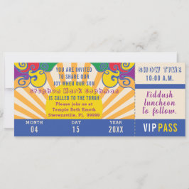 Bar of bat Mitzvah Hippie Ticket Kaart