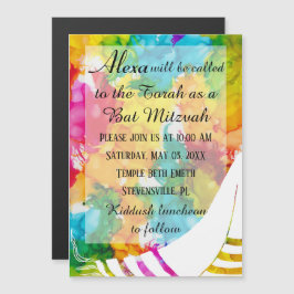 Bar of bat Mitzvah Magnetic Party Invitation Magnetische Uitnodiging