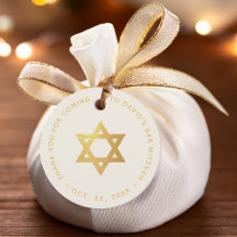 Bar of Bat Mitzvah Nep Gouden Davidster Ivoor