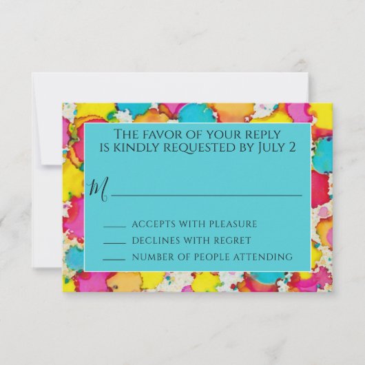 Bar of Bat Mitzvah RSVP een plash van kleur ook (Voorkant)