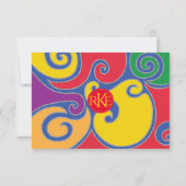 Bar of Bat Mitzvah RSVP Silvery Swirls (Achterkant)