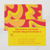 Bar of Bat Mitzvah RSVP Silvery Waves (Voorkant / Achterkant)