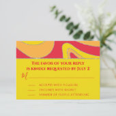 Bar of Bat Mitzvah RSVP Silvery Waves Kaartje (Staand voorkant)