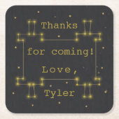 Bar of Bat Mitzvah Space Torah Kartonnen Onderzetters (Voorkant)