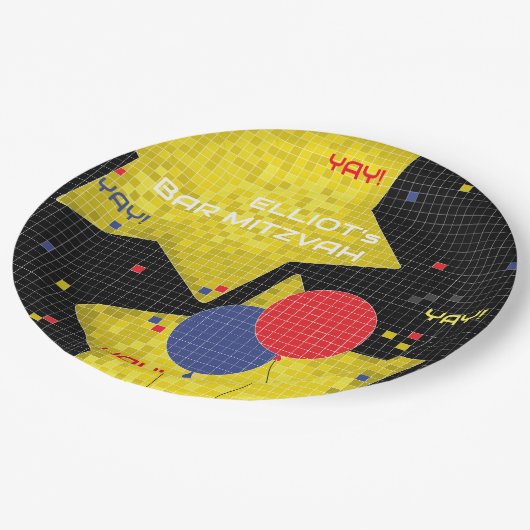 Bar of Bat Mitzvah SPEL OP 2 Papieren Bordje (Gekanteld)