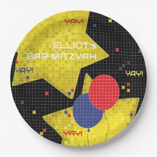 Bar of Bat Mitzvah SPEL OP 2 Papieren Bordje (Voorkant)