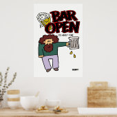 Bar open poster (Keuken)