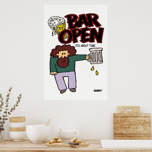 Bar open poster (Keuken)
