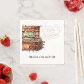 Bar ouderwets volwassen verjaardag elke leeftijd servet (Insitu)