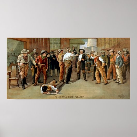 Bar pistool vechtscène uit theaterposter poster (Voorkant)