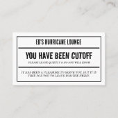 Bar Pub Cutoff Kaarten Visitekaartje (Voorkant)