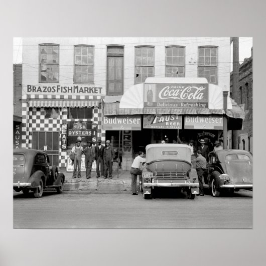Bar & Restaurant, 1939. Vintage foto Poster (Voorkant)