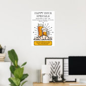 Bar & Restaurant Aangepaste Happy Hour Poster (Thuiskantoor)