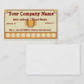 Bar, Restaurant Loyalty Punch Kaart Visitekaartjes (Voorkant / Achterkant)