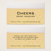 Bar, Restaurant of Brouwerij Drink Vouchers Visitekaartje (Voorkant /achterkant)