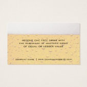 Bar, Restaurant of Brouwerij Drink Vouchers Visitekaartje (Achterkant)