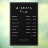 Bar Restaurant Opening Hours Black Raamsticker (Vel 3)